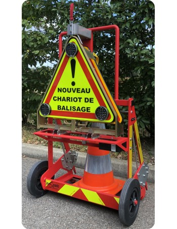 Chariot support pour grands rouleaux